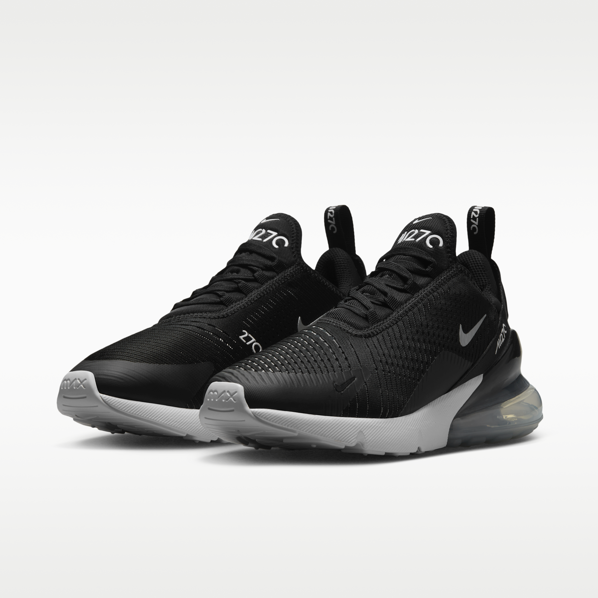 Nike Air Max 270 - Μαύρο/Λευκό/Metallic Silver - 5