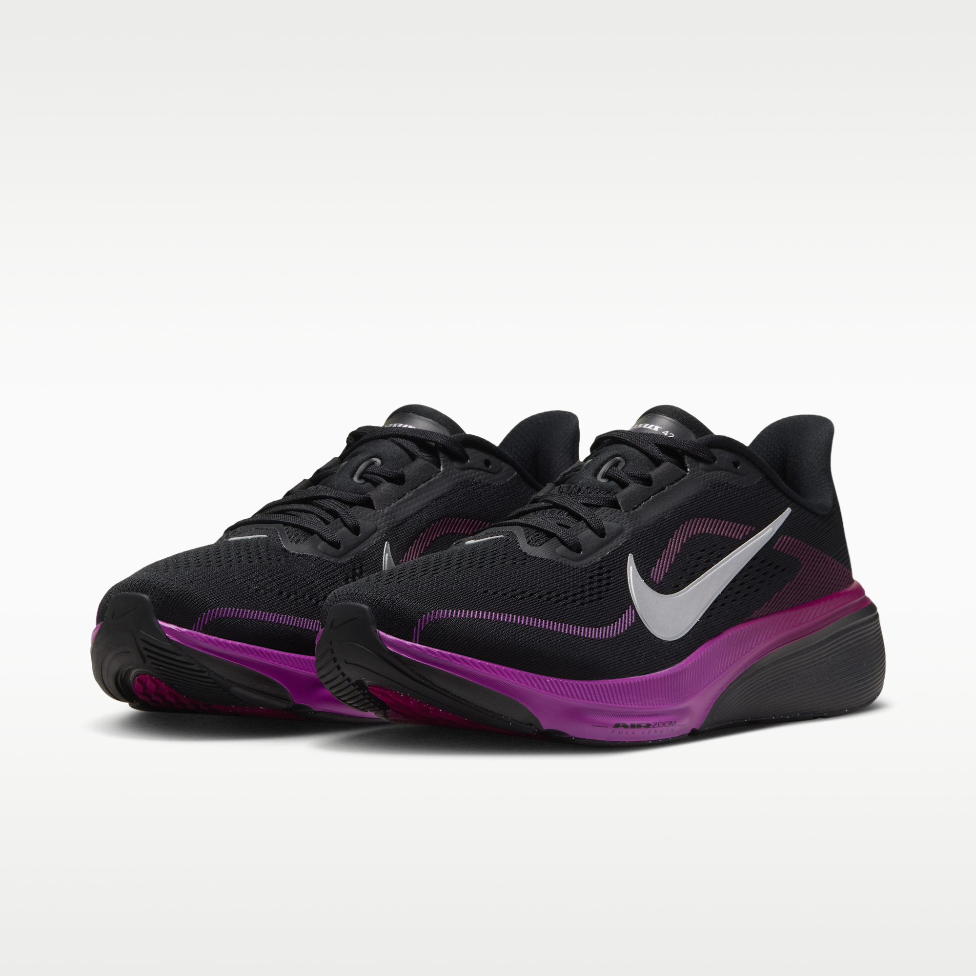 Nike Pegasus 42 - Μαύρο/Vivid Purple/True Berry/Metallic Silver - 5
