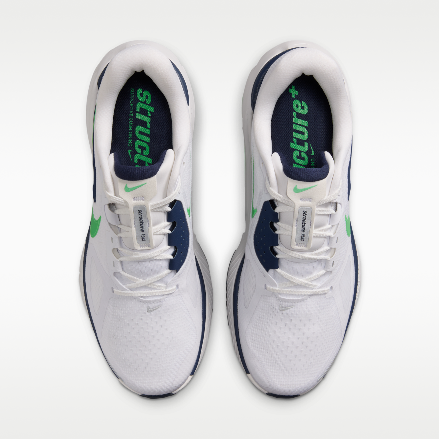 Nike Structure Plus - Λευκό/Midnight Navy/Summit White/Green Spark - 4