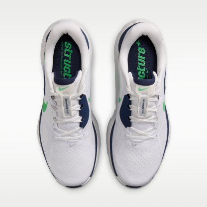 Nike Structure Plus - Λευκό/Midnight Navy/Summit White/Green Spark - 4