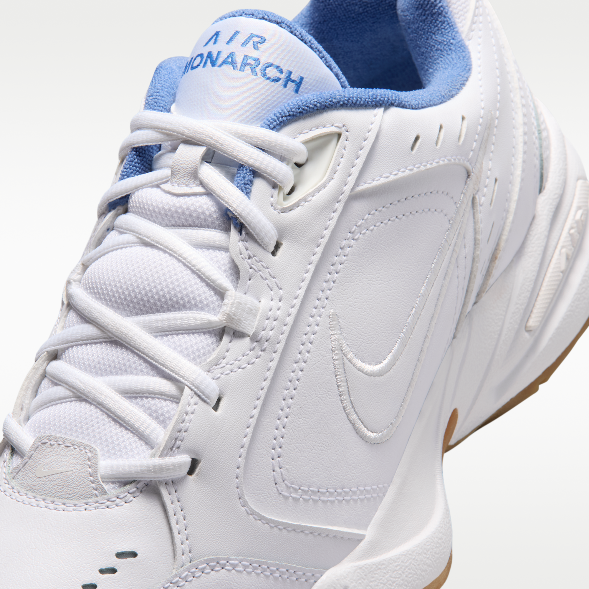 Nike Air Monarch IV - Λευκό/Indigo Storm/Gum Light Brown/Λευκό - 7