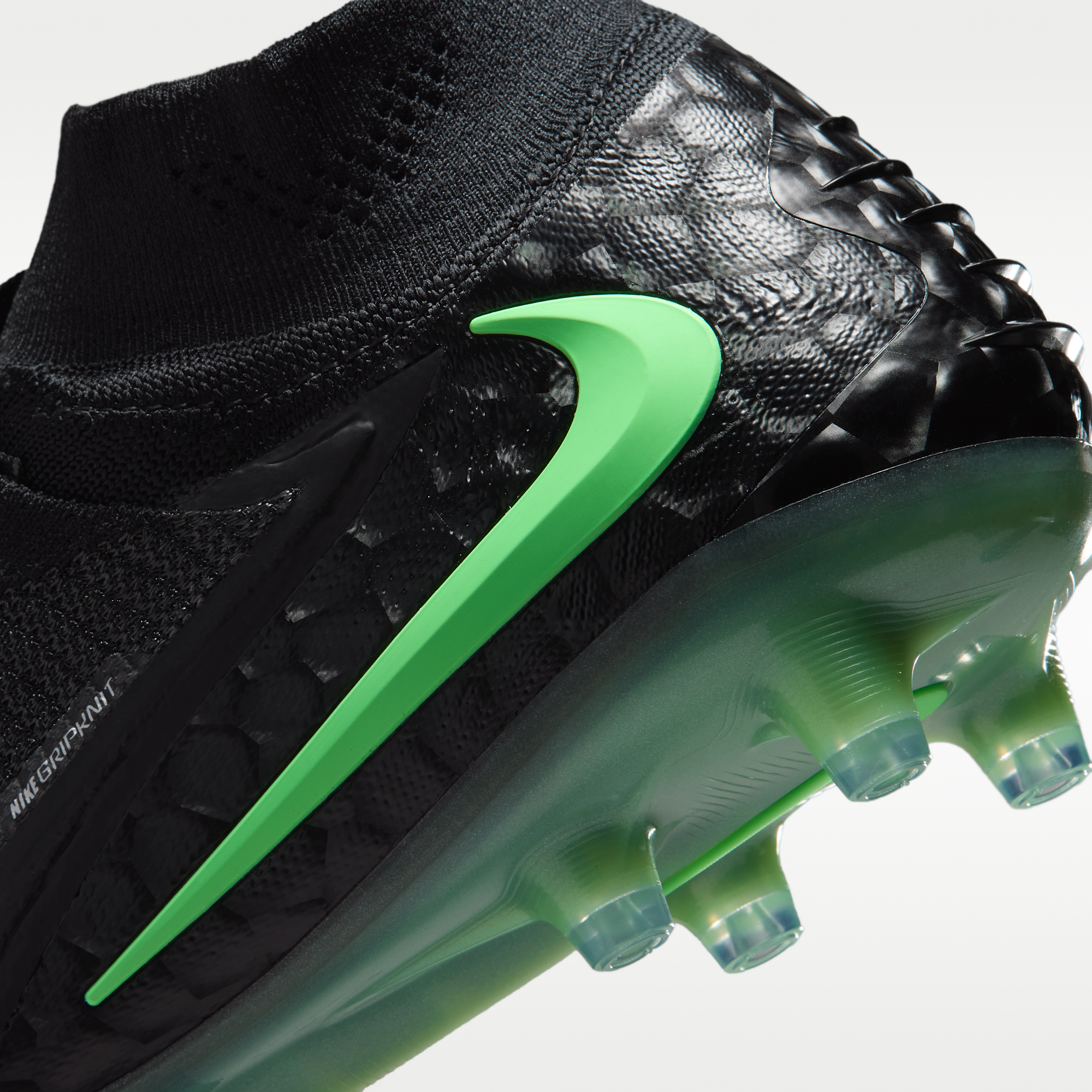 Nike Phantom 6 High Elite - Μαύρο/Μαύρο/Illusion Green (HQ2329-001) - 9