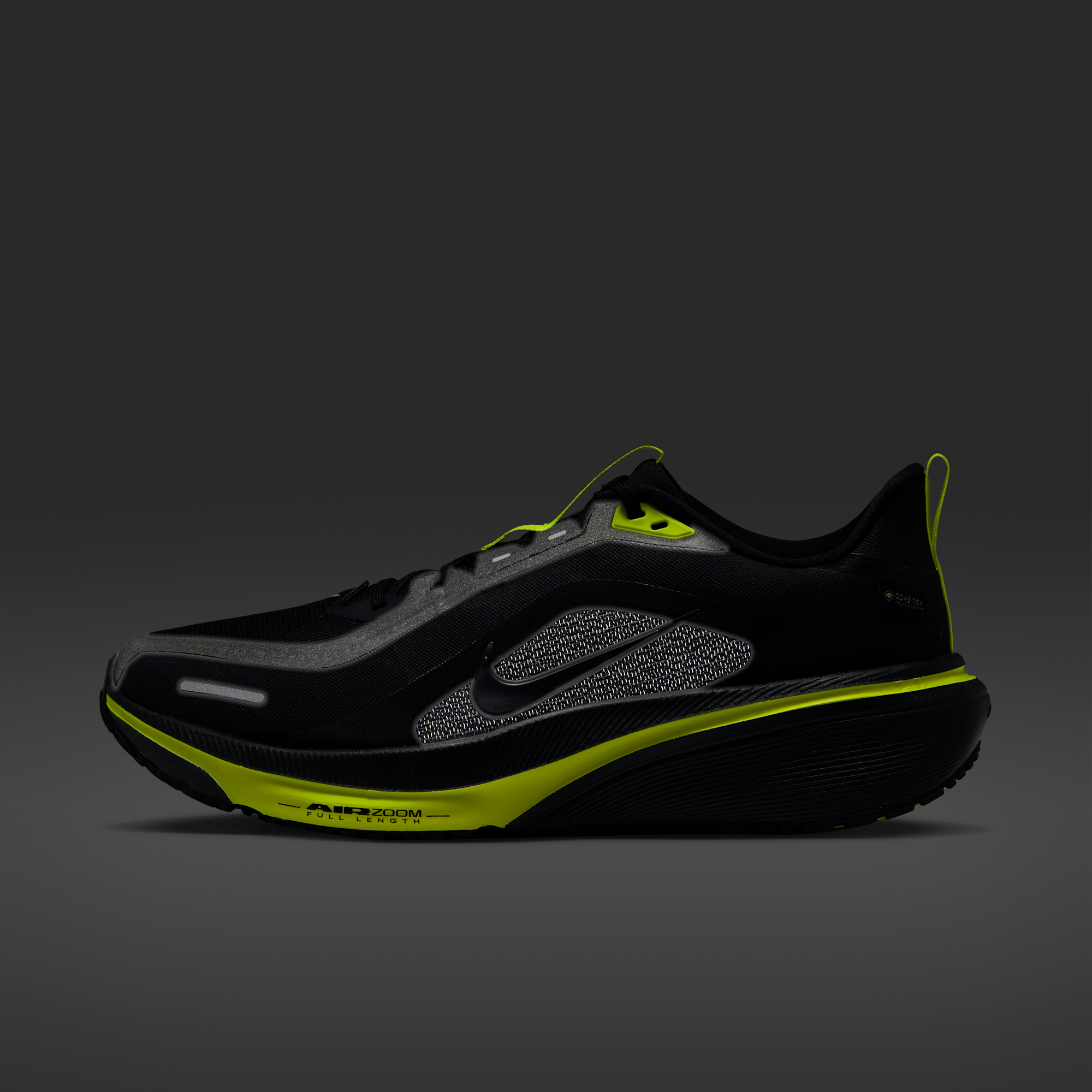 Nike Pegasus 42 GORE-TEX - Μαύρο/Lemon Venom/Metallic Dark Grey - 9