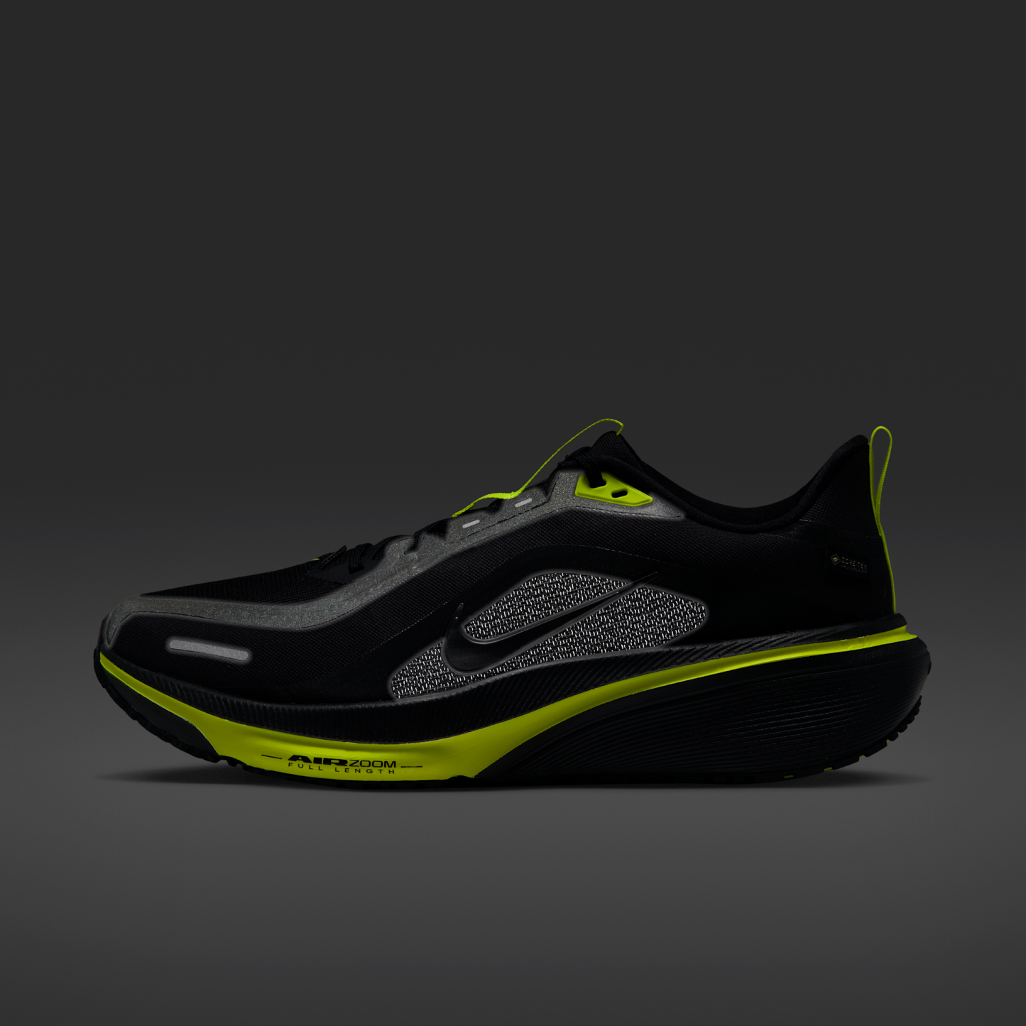 Nike Pegasus 42 GORE-TEX - Μαύρο/Lemon Venom/Metallic Dark Grey - 9