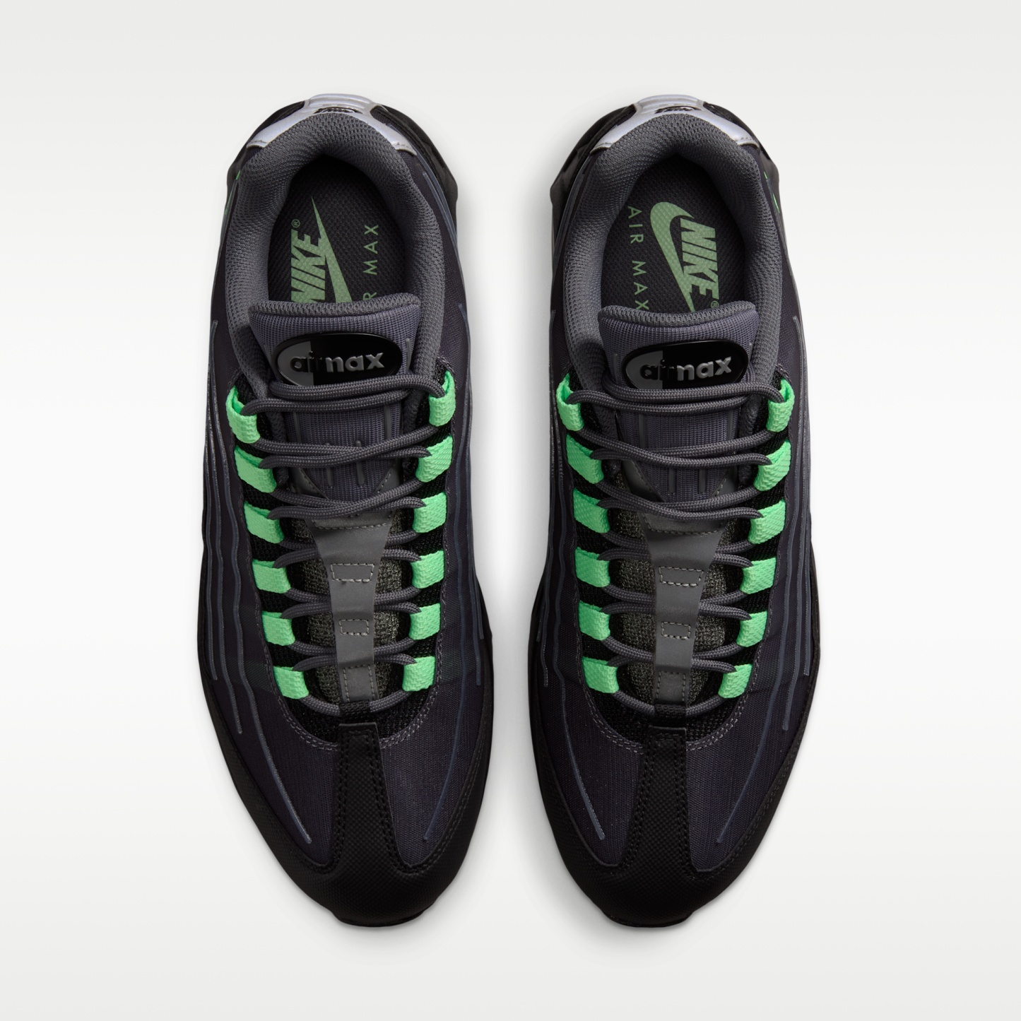 Nike Air Max 95 Big Bubble Tech - Iron Grey/Μαύρο/Metallic Silver/Illusion Green - 4