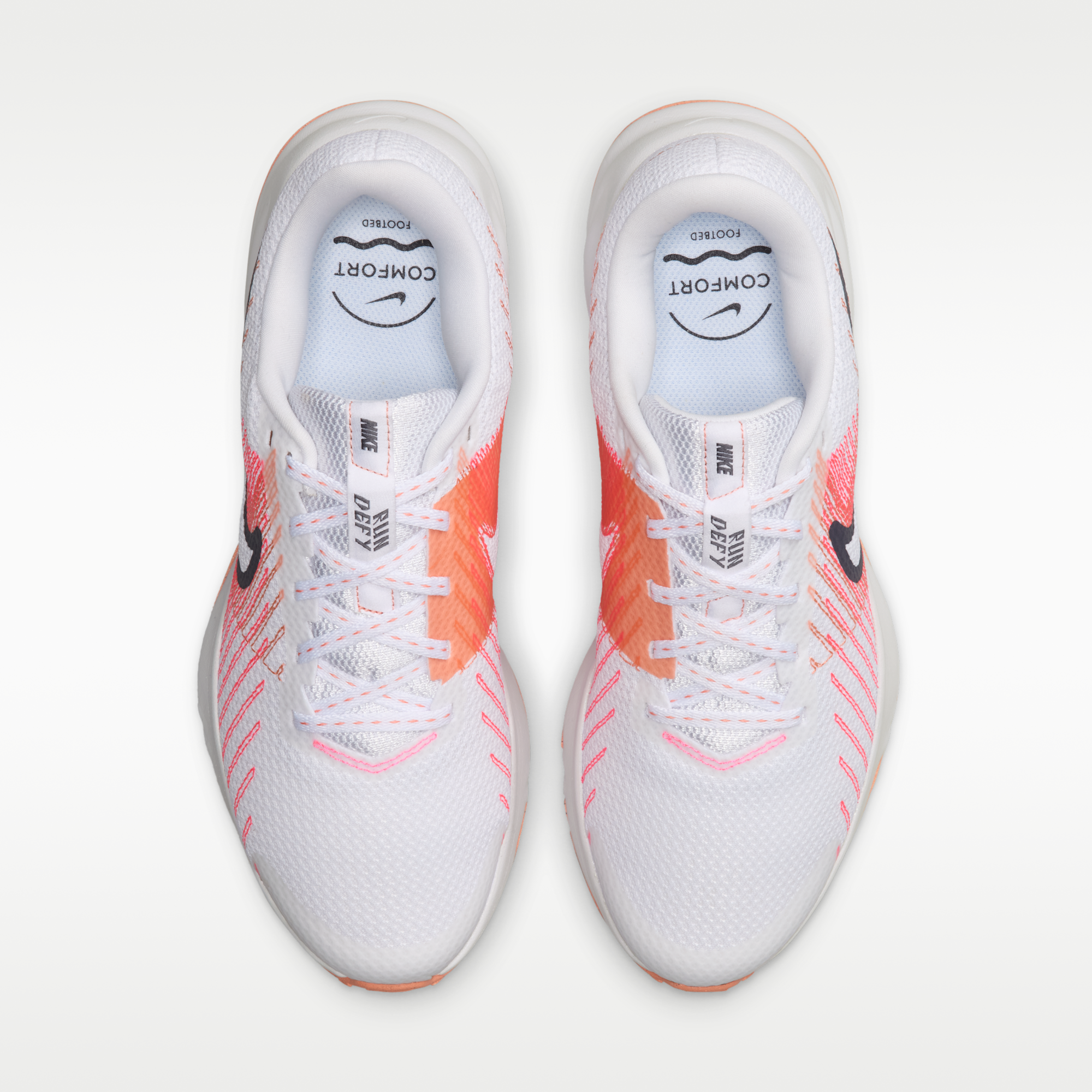 Nike Run Defy - Λευκό/Hyper Pink/Crimson Bliss/Gridiron - 4