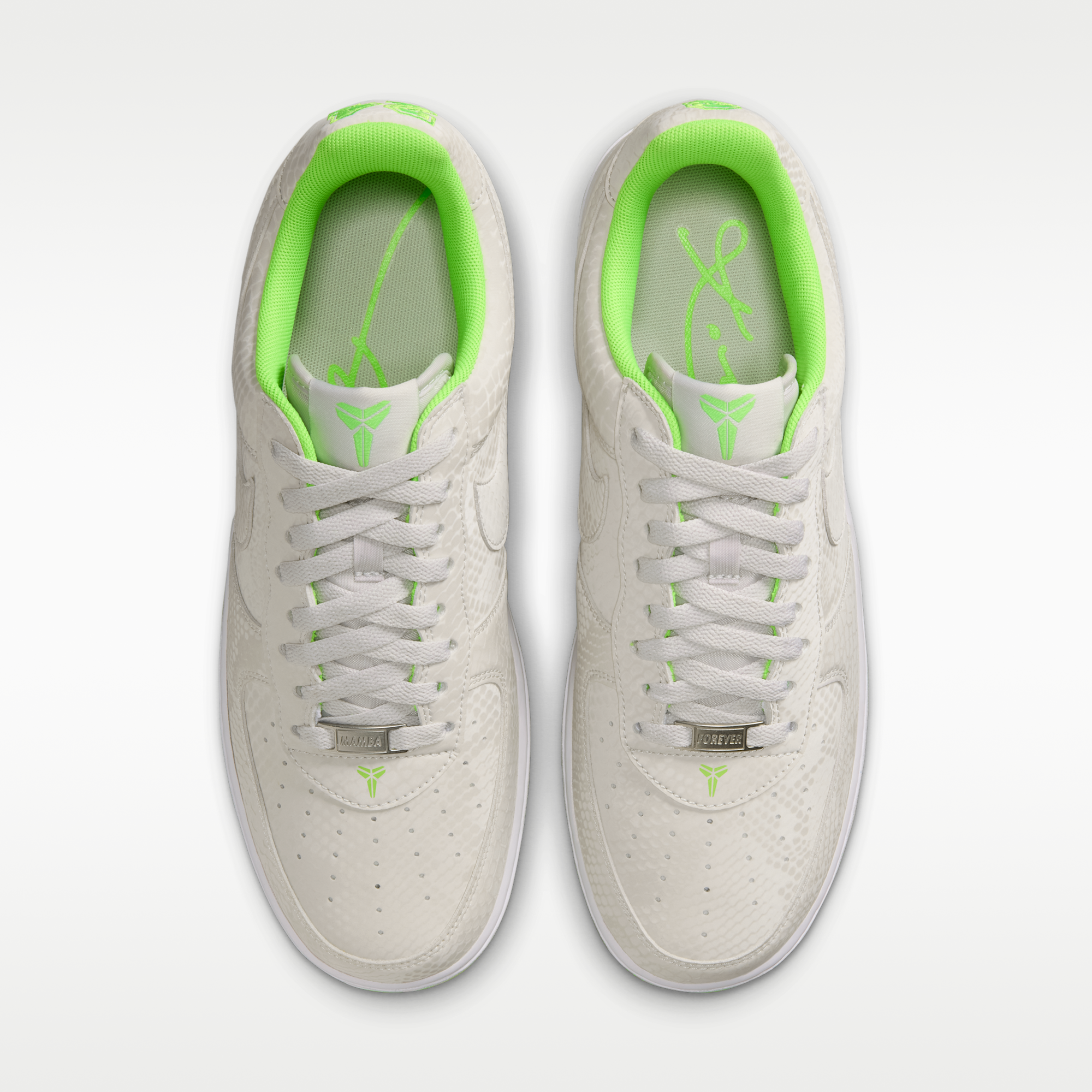 Kobe Air Force 1 Low - Vast Grey/Λευκό/Electric Green - 4