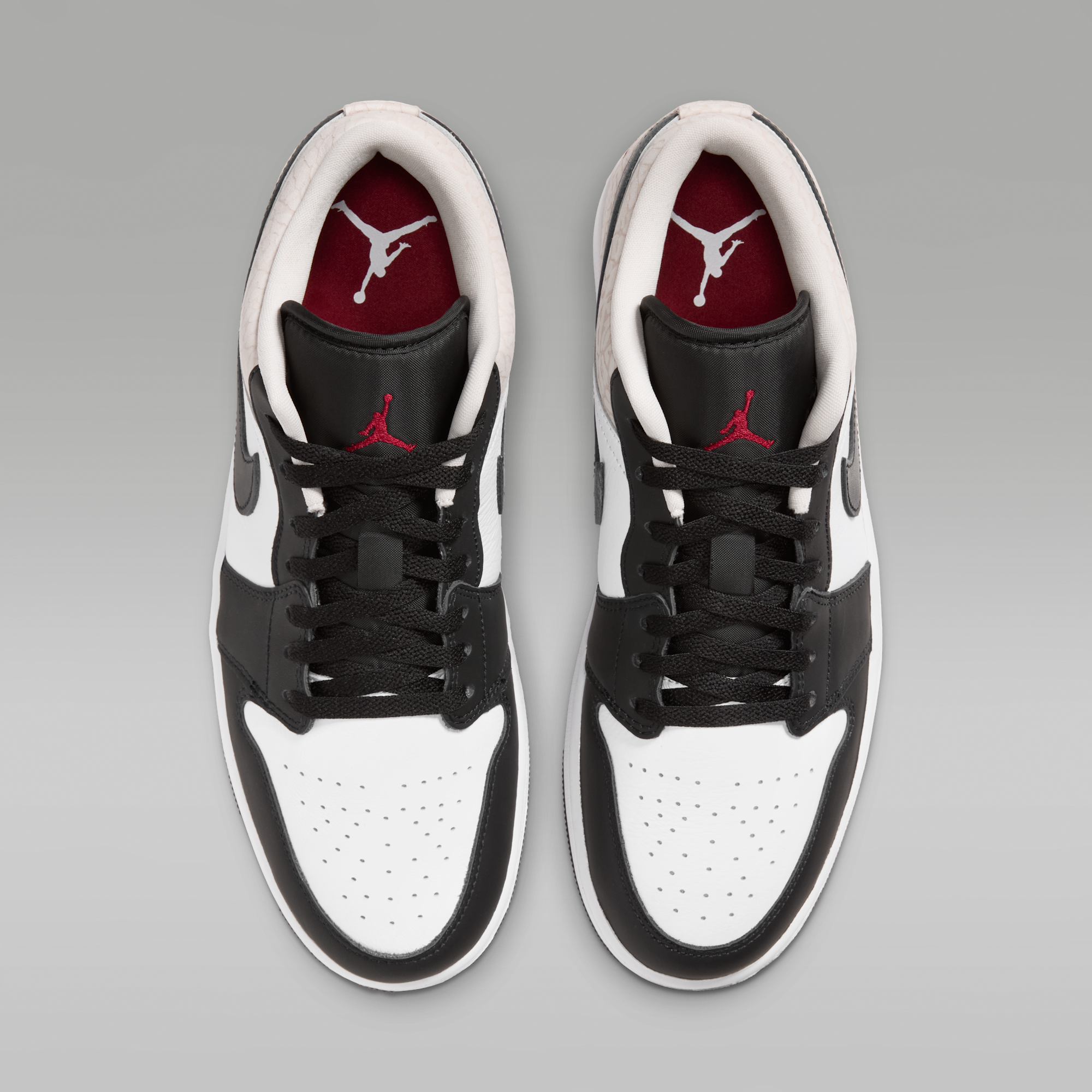Air Jordan 1 Low SE - Μαύρο/Λευκό/Light Orewood Brown/Team Red - 4