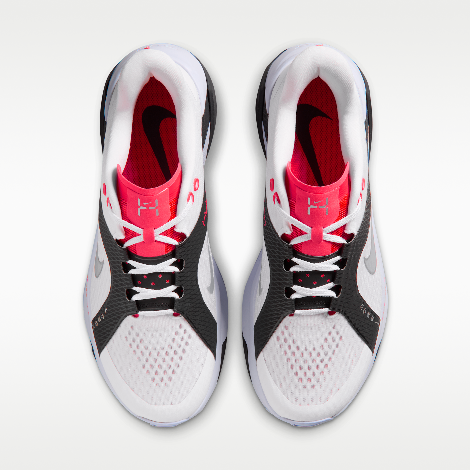 Nike Hybrid RN - Λευκό/Μαύρο/Laser Crimson/Metallic Silver - 4