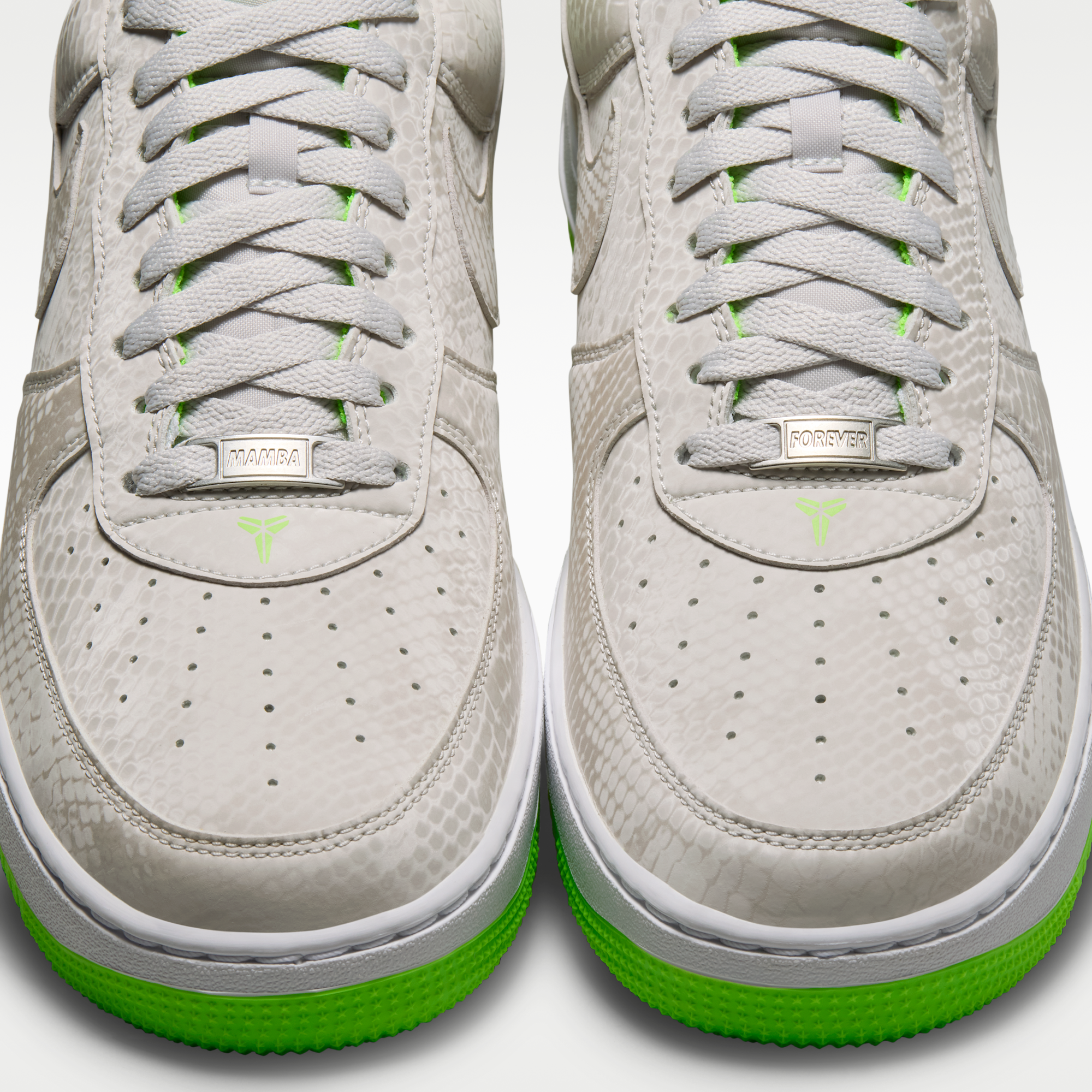 Kobe Air Force 1 Low - Vast Grey/Λευκό/Electric Green - 9