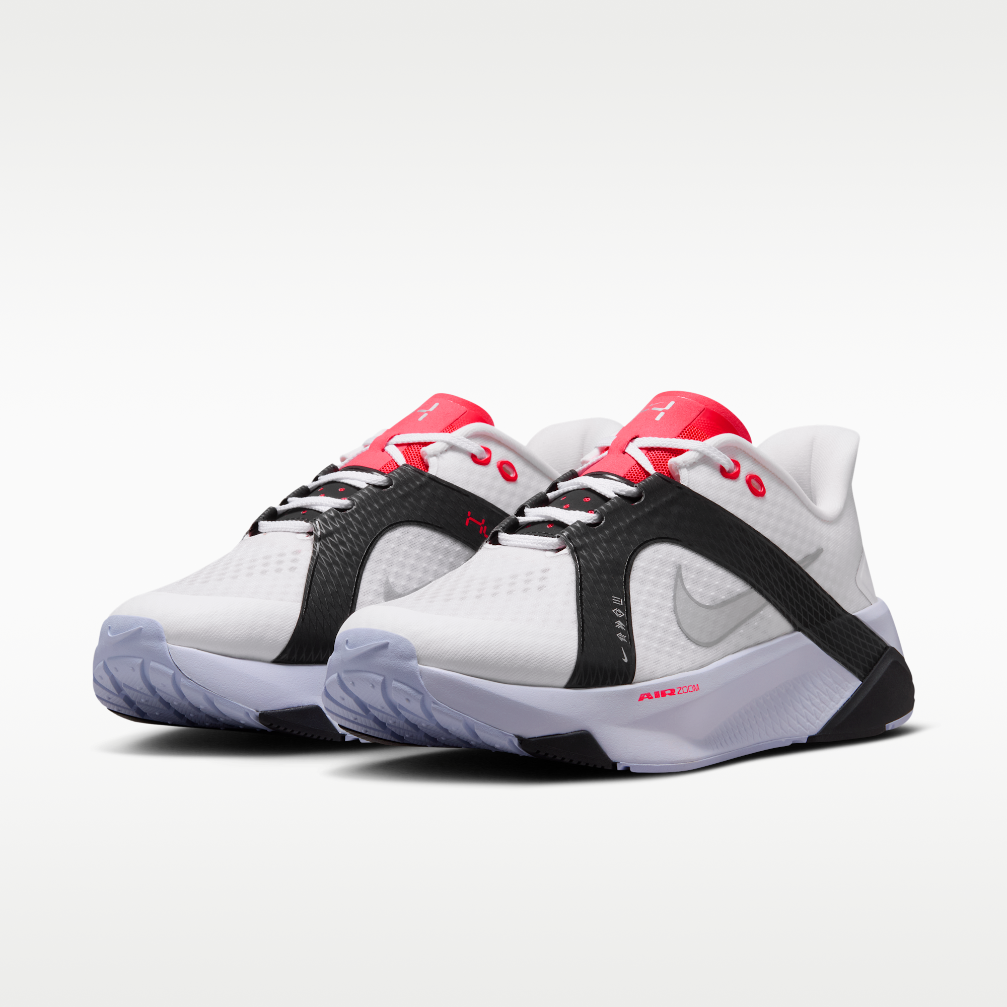 Nike Hybrid RN - Λευκό/Μαύρο/Laser Crimson/Metallic Silver - 5