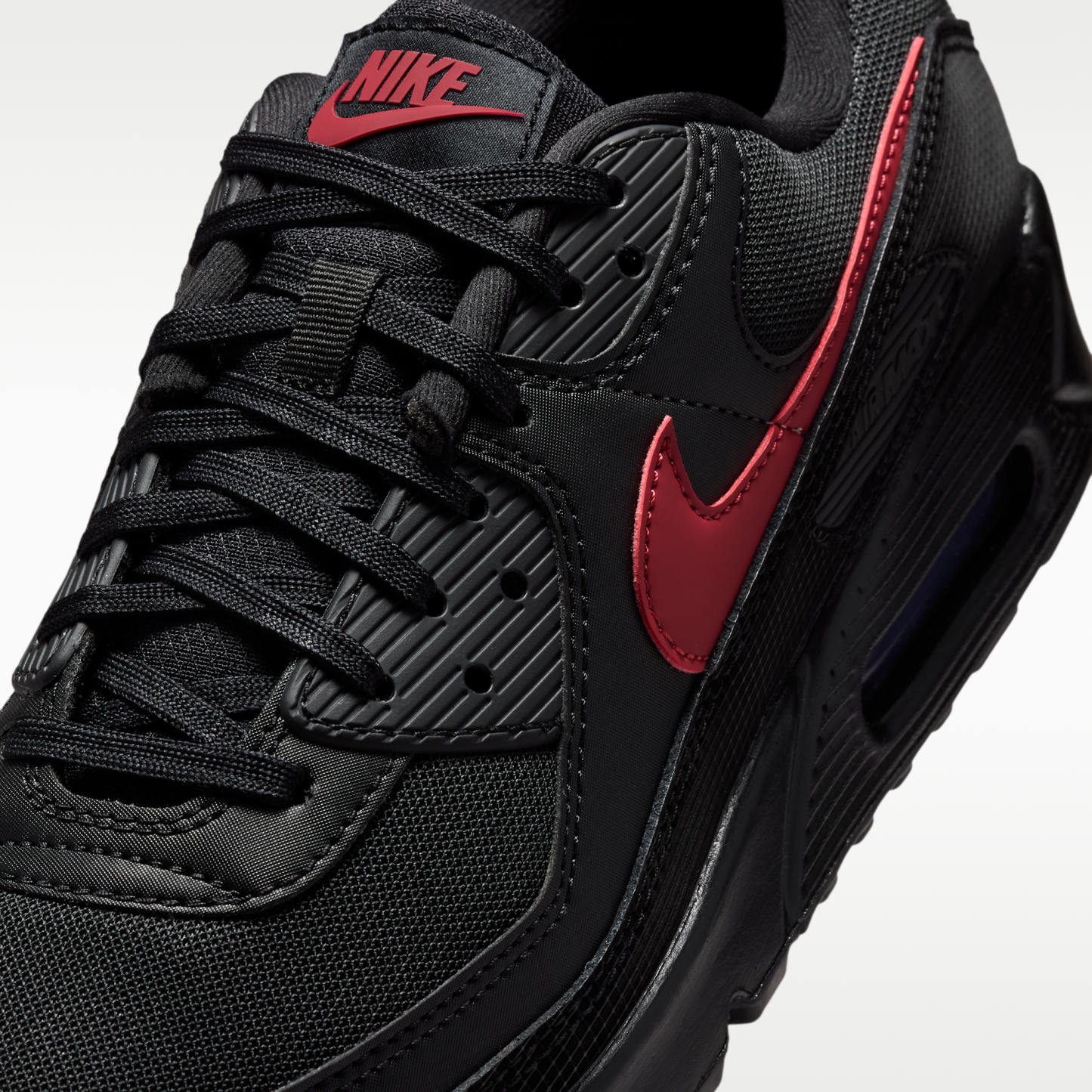 Nike Air Max 90 - Μαύρο/Μαύρο/Tough Red - 7