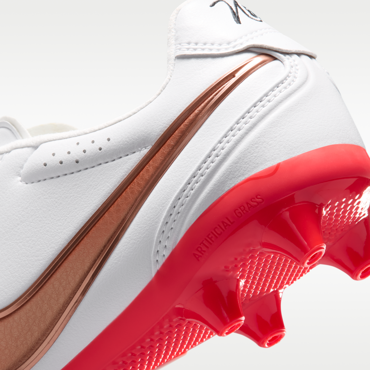 Nike Tiempo Ligera Pro - Λευκό/Bright Crimson/Blur (IO9609-100) - 9