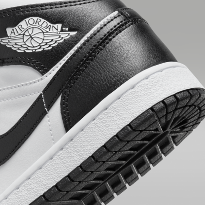 Air Jordan 1 Mid - Λευκό/Λευκό/Μαύρο - 8