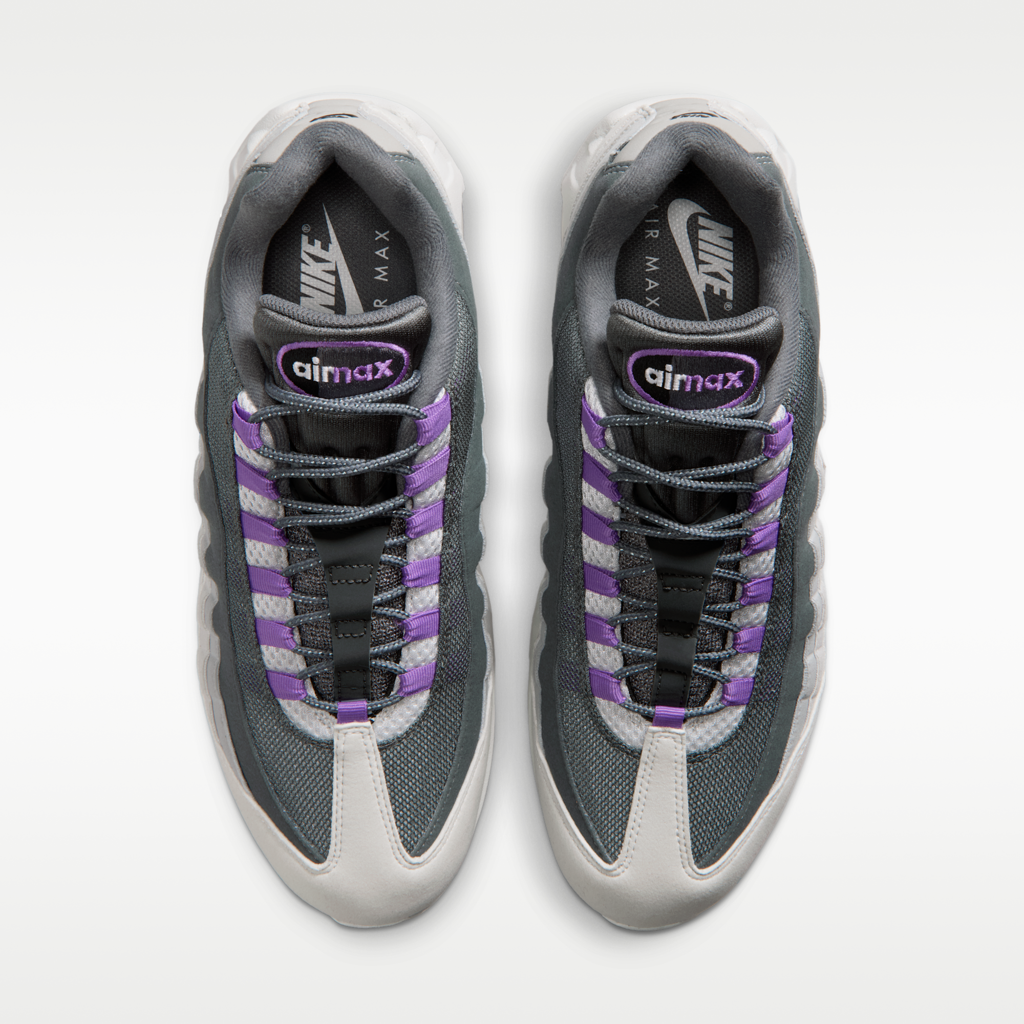Nike Air Max 95 Big Bubble "OG" - Photon Dust/Dark Grey/Grey Fog/Bright Violet - 4