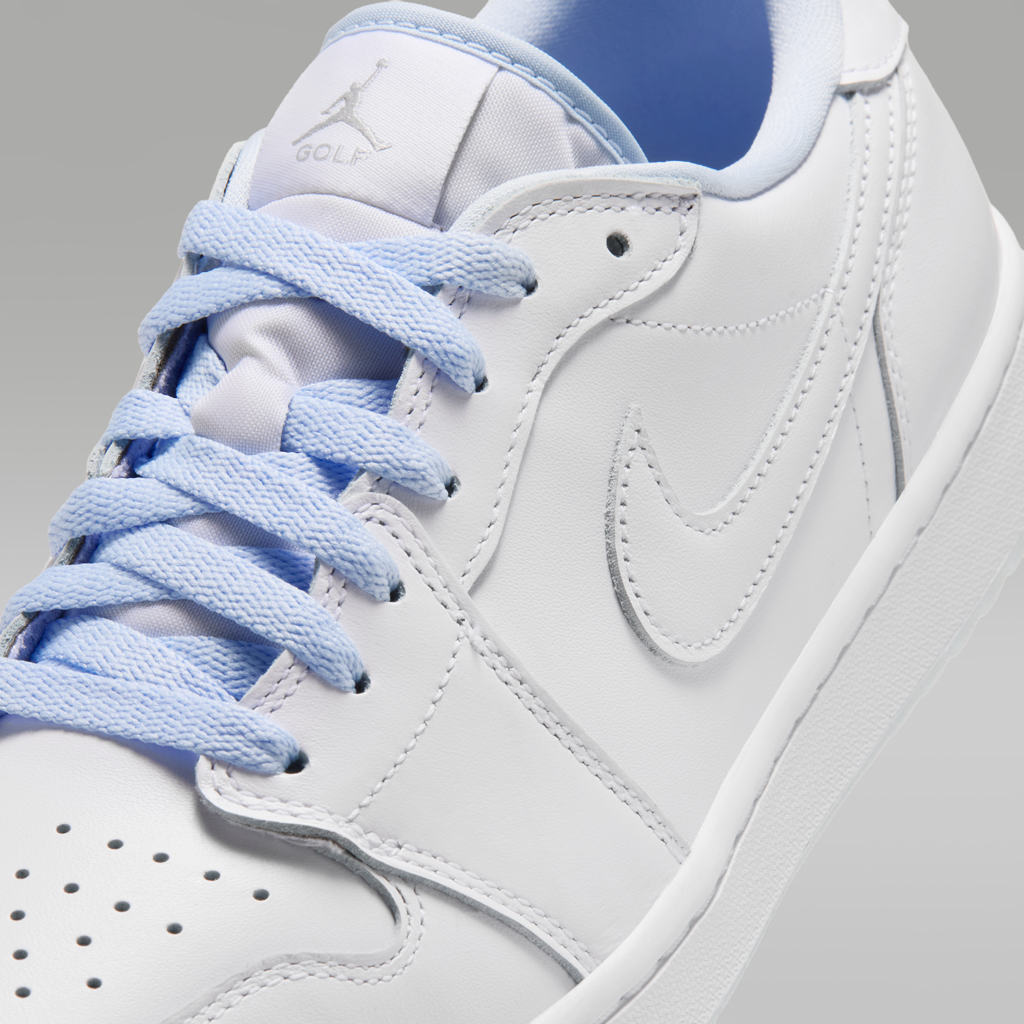 Air Jordan 1 Low G - Λευκό/Hydrogen Blue/Metallic Silver/Λευκό - 7