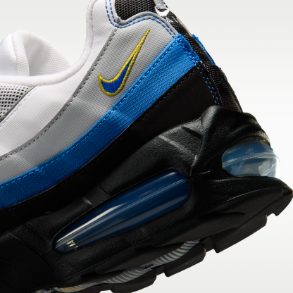Nike Air Max 95 Big Bubble - Λευκό/Μαύρο/Reflect Silver/Royal Blue - 8