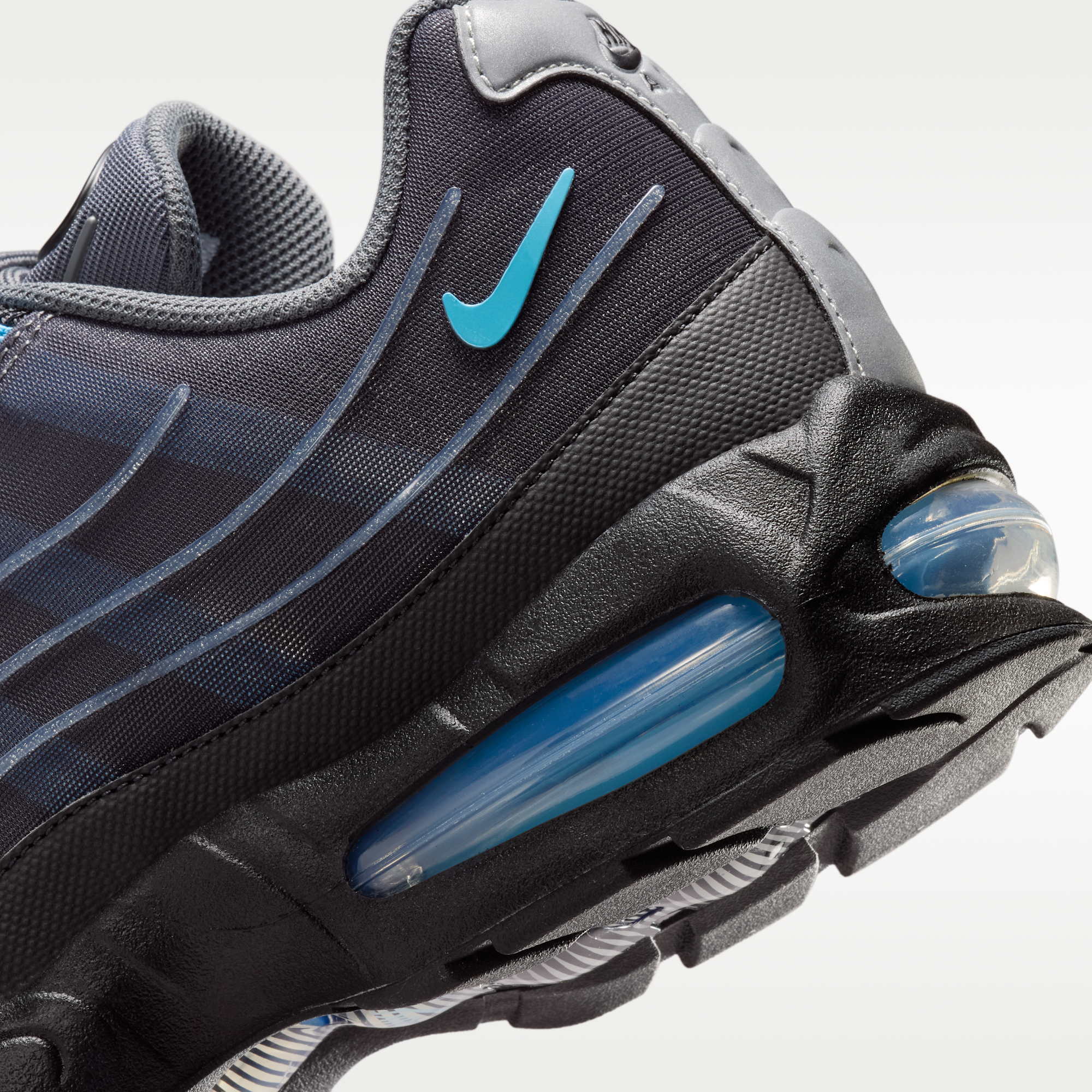 Nike Air Max 95 Big Bubble Tech - Μαύρο/Iron Grey/Metallic Silver/University Blue - 8