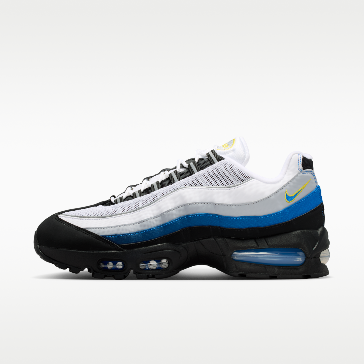 Nike Air Max 95 Big Bubble - Λευκό/Μαύρο/Reflect Silver/Royal Blue - 1