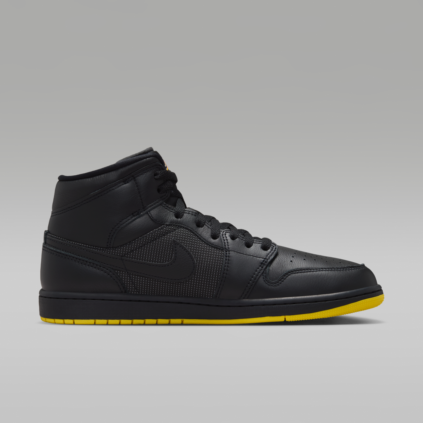 Air Jordan 1 Mid SE - Μαύρο/Opti Yellow/Silver - 3