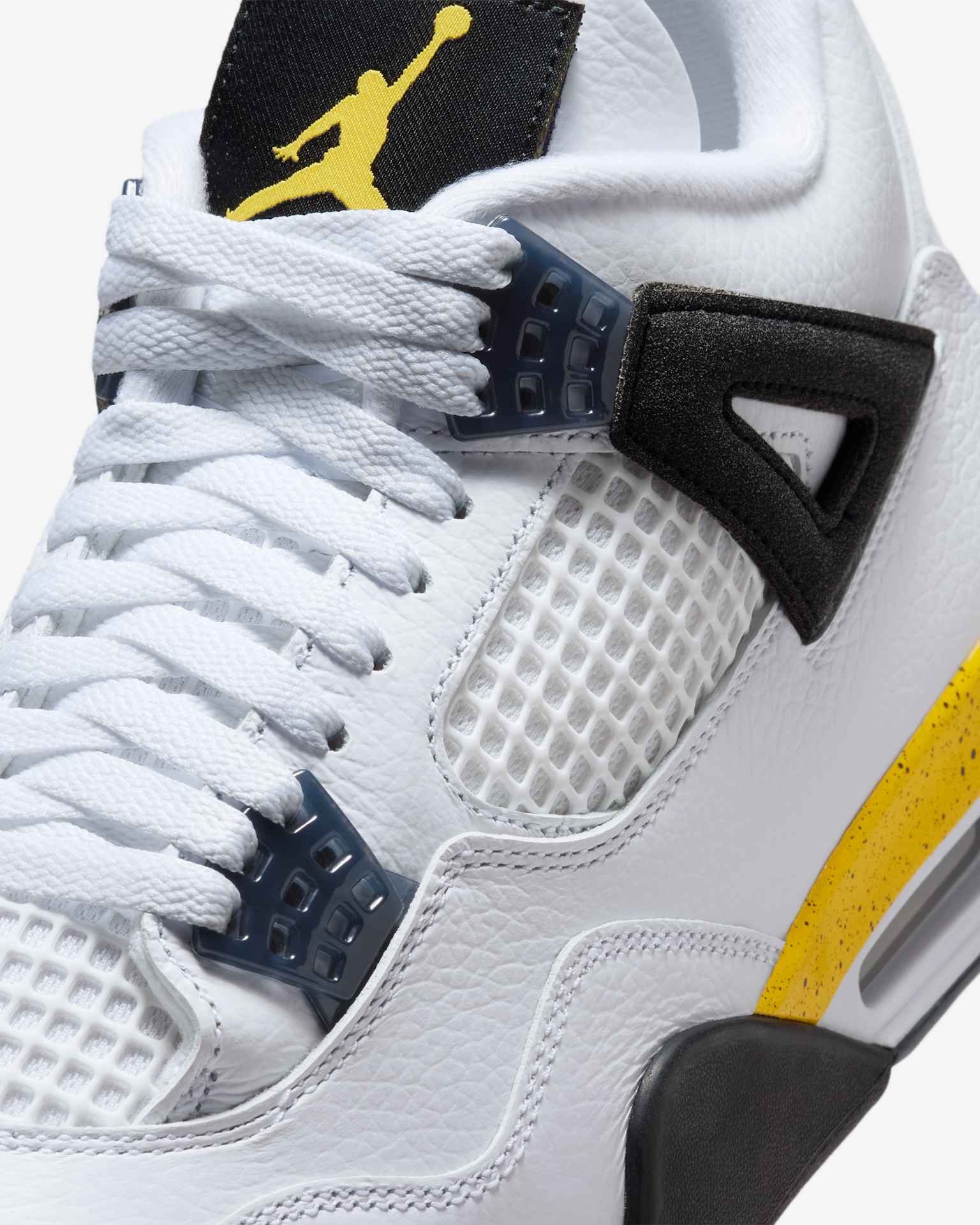 Air Jordan 4 Retro "Tour Yellow" - Λευκό/Dark Blue Grey/Μαύρο/Tour Yellow - 8