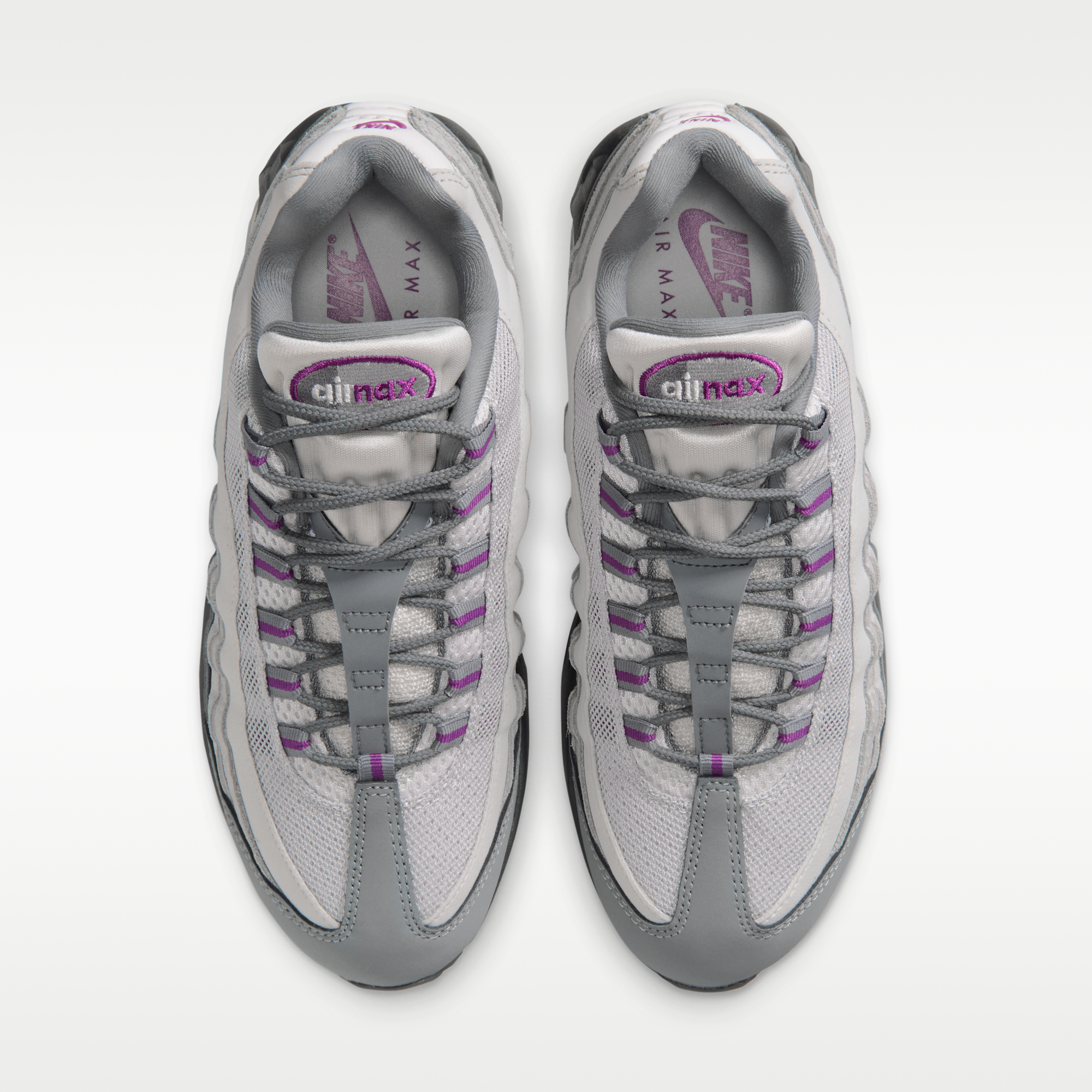 Nike Air Max 95 Big Bubble - Cool Grey/Light Smoke Grey/Vast Grey/Bold Berry - 4