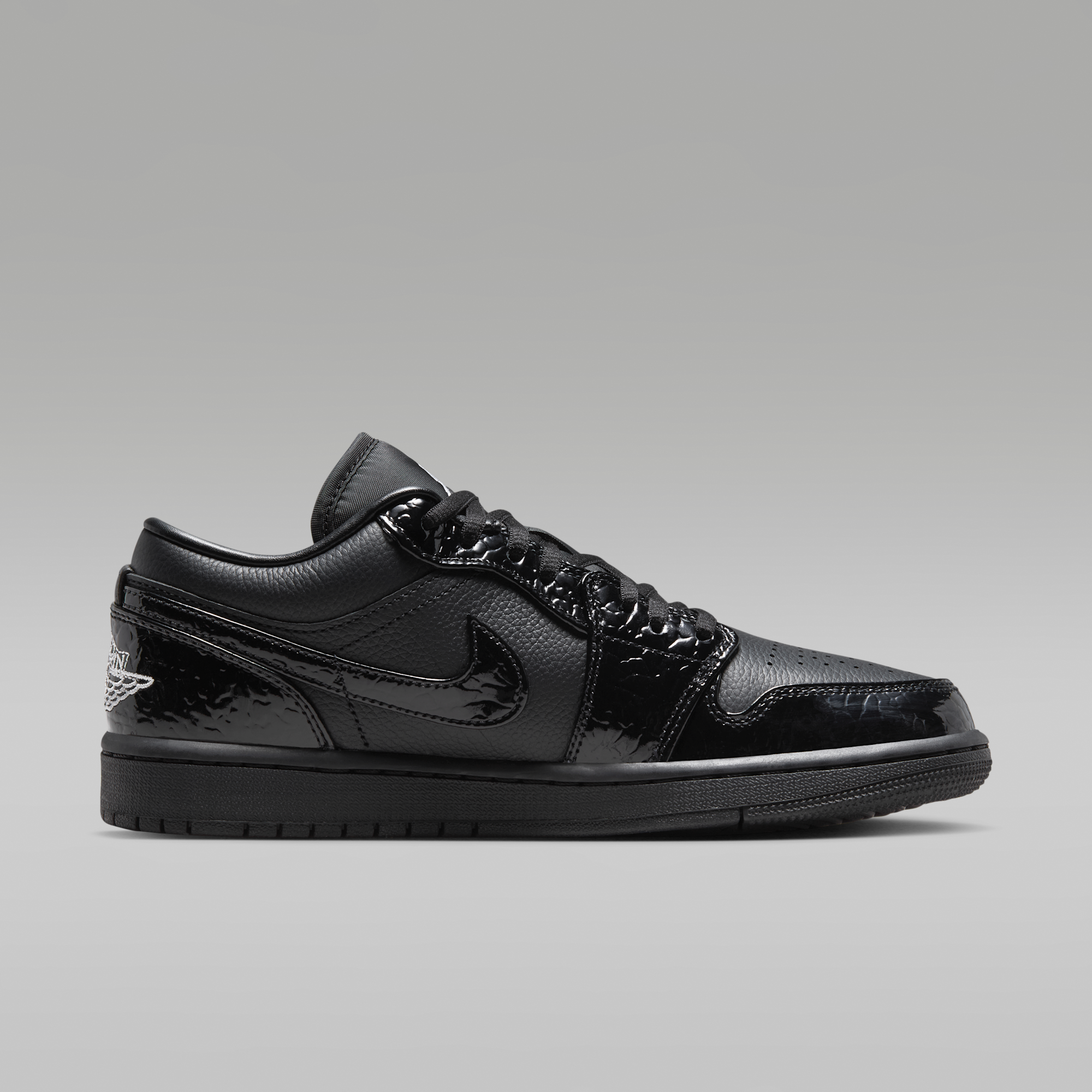 Air Jordan 1 Low SE - Μαύρο/Λευκό/Metallic Silver/Μαύρο - 3
