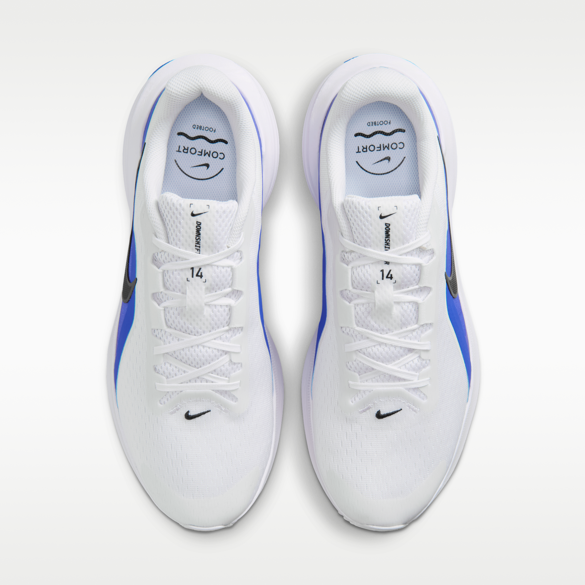 Nike Downshifter 14 - Λευκό/Racer Blue/Anthracite/Μαύρο - 4