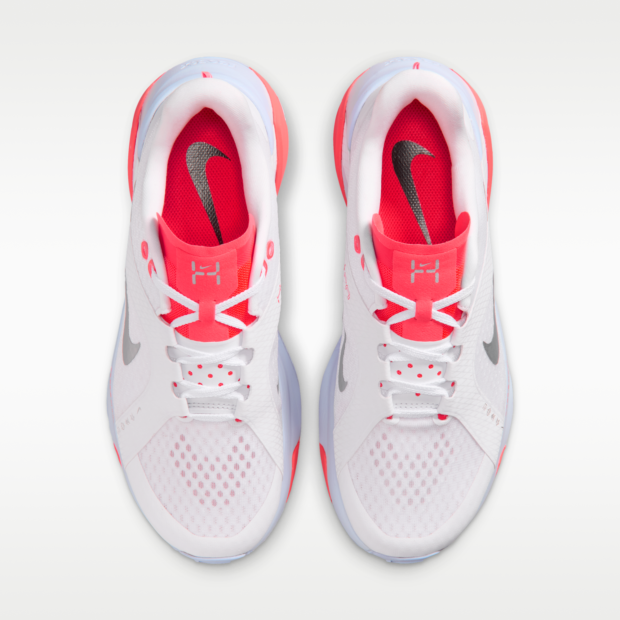 Nike Hybrid RN - Λευκό/Laser Crimson/Football Grey/Metallic Silver - 4