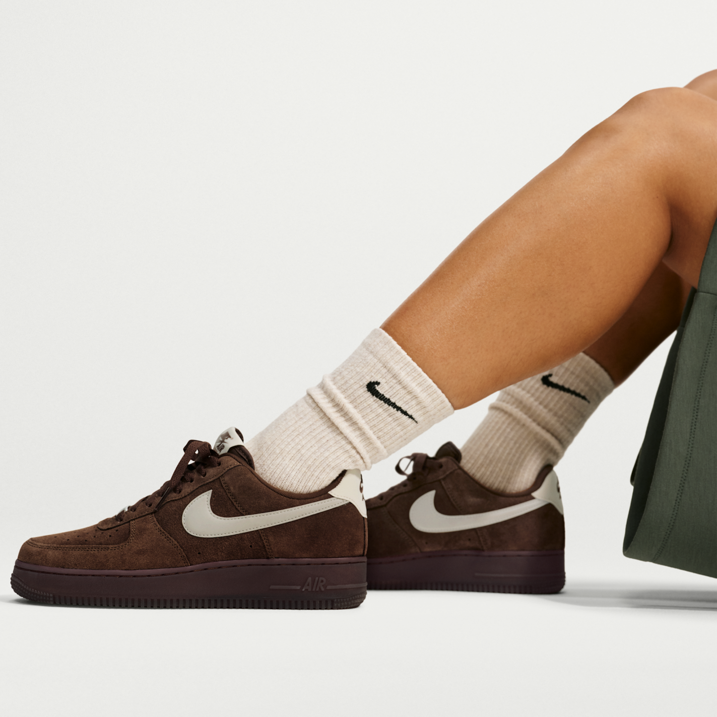 Nike Air Force 1 '07 - Cacao Wow/Team Green/Mint Foam/Soft Pearl - 10