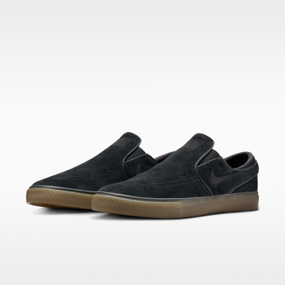 Nike SB Janoski+ Slip - Μαύρο/Μαύρο/Gum Light Brown/Μαύρο - 5
