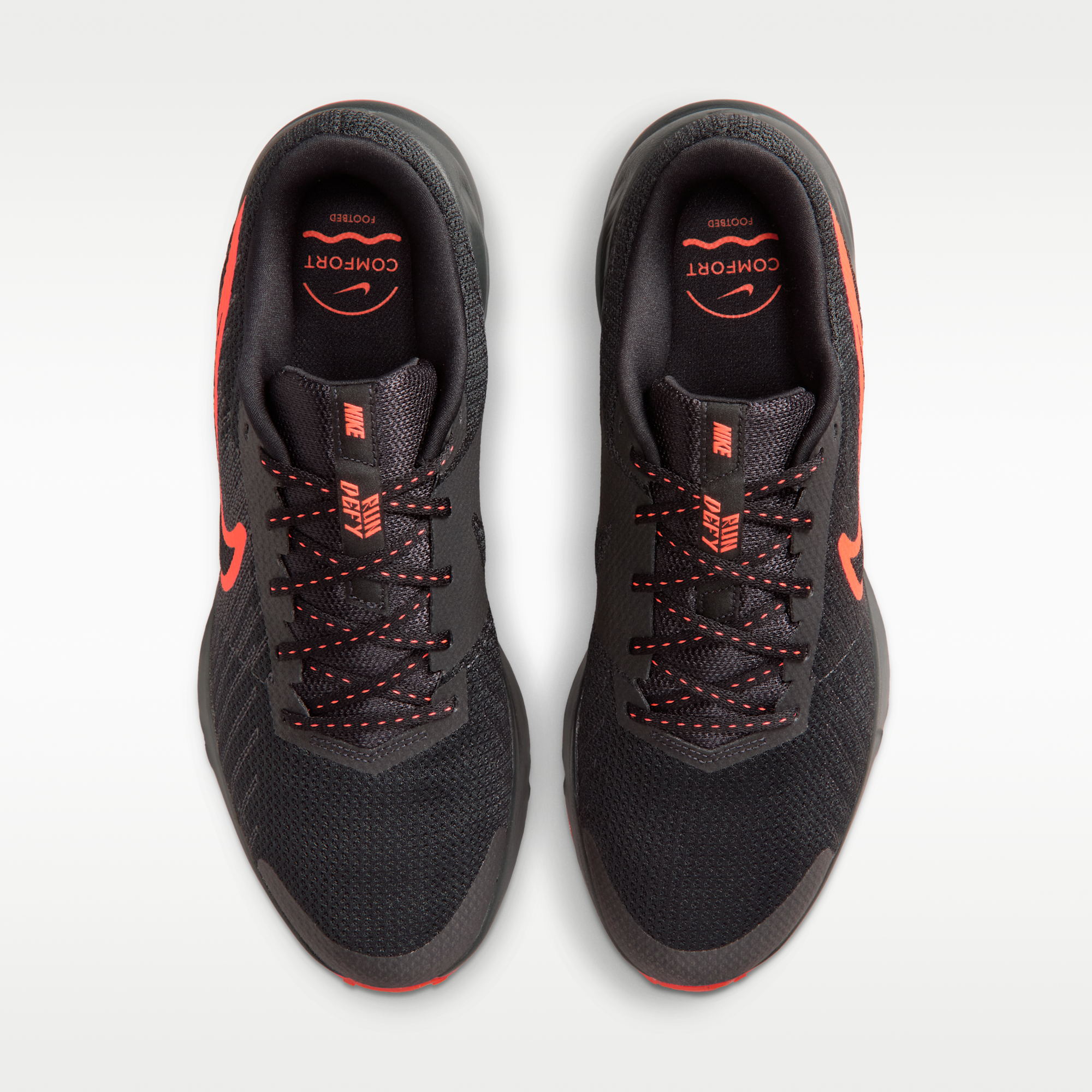 Nike Run Defy - Μαύρο/Anthracite/Bright Crimson - 4