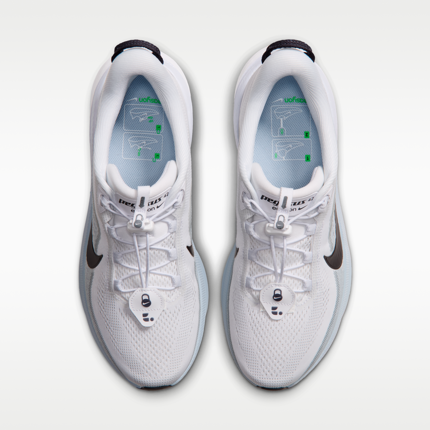 Nike Pegasus 42 EasyOn - Λευκό/Football Grey/Μαύρο/Gridiron - 4