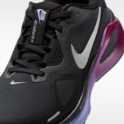Nike Structure 26 - Μαύρο/Gridiron/Purple Pulse/Metallic Silver - 7