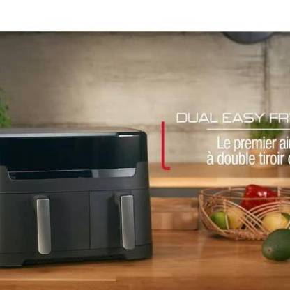 Tethtfal Dual Easy Fry & Grill, Air fryer double tiroir, 8.3L, Jusqu'à 8 personnes