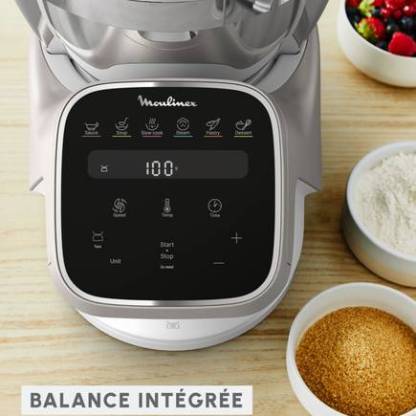 Companion Pro, Robot Cuiseur, 15 fonctions, Pesage intégré, Capacité XL 10 personnes, Gris, Fabriqué en France + Cuiseur vapeur