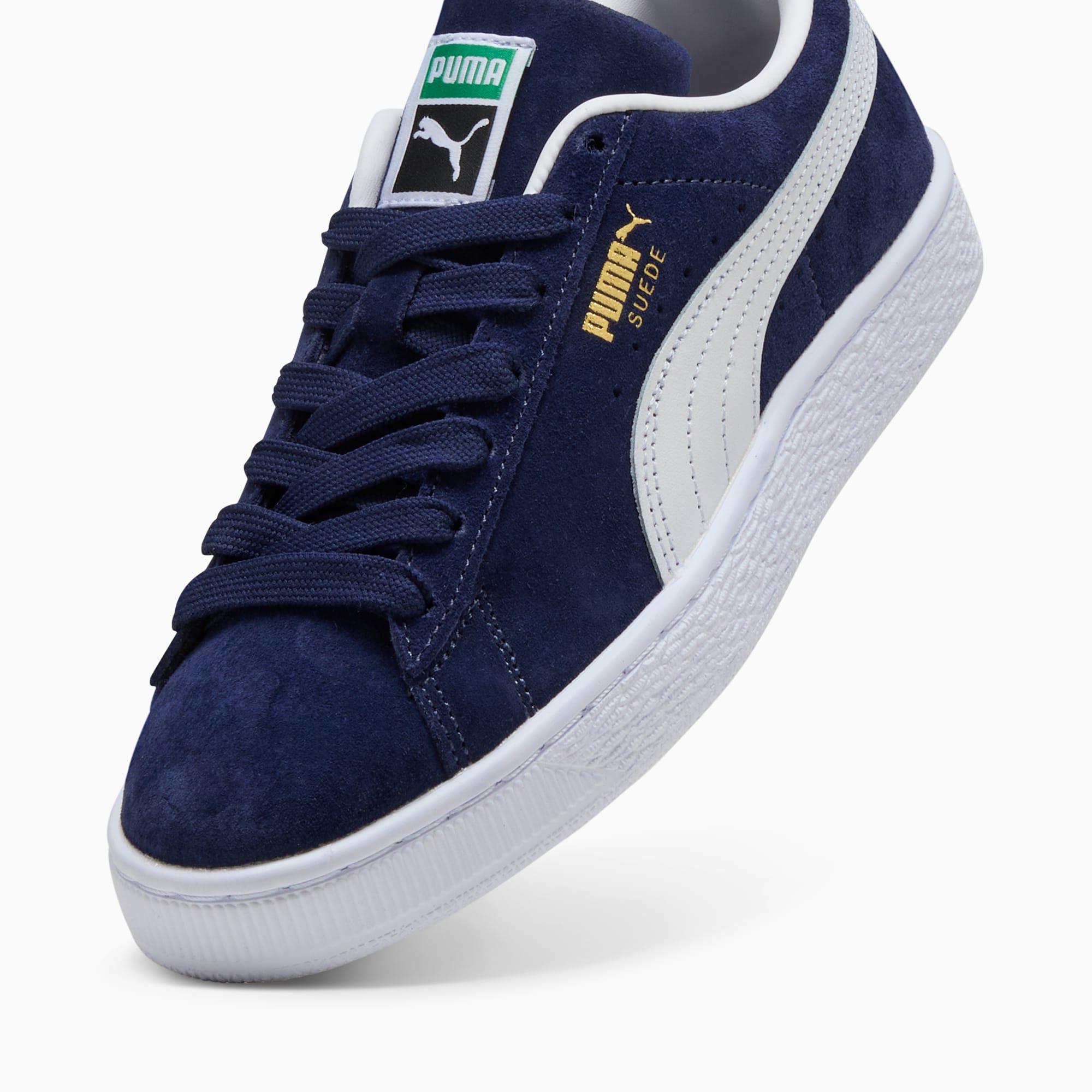 Baskets Suede Classic Enfant et Adolescent - PUMA Navy-PUMA White