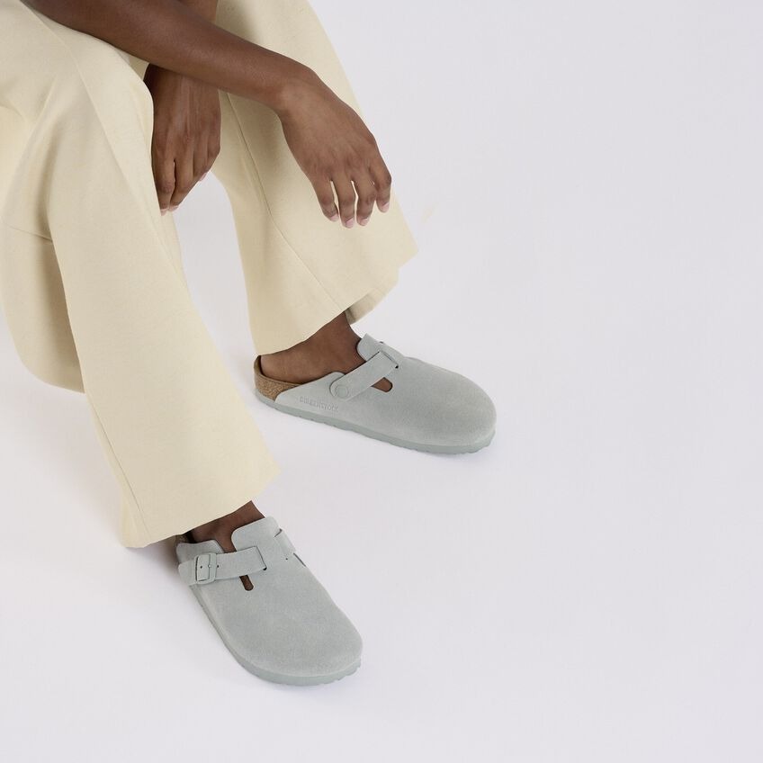 Birkenthtstock Boston Veloursleder - Pure Sage