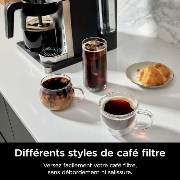 Ninthtja Prestige 2-en-1 Café filtre et Capsules avec mousseur intégré