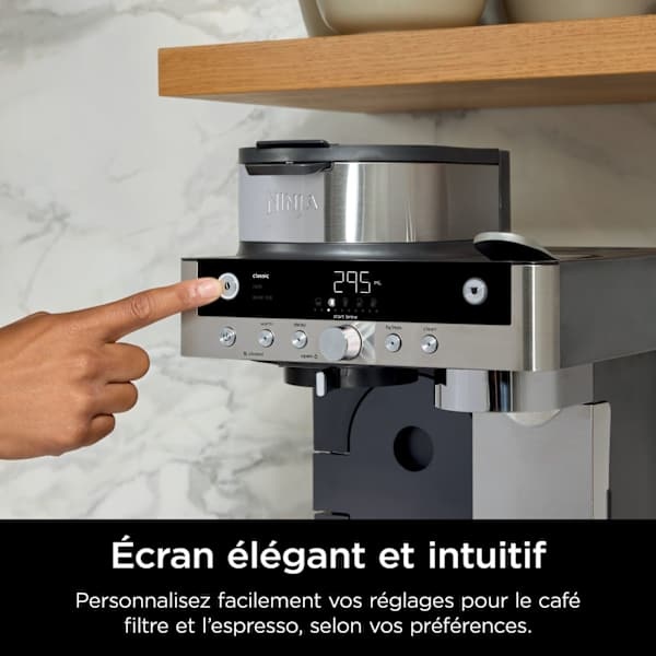 Ninthtja Prestige 2-en-1 Café filtre et Capsules avec mousseur intégré