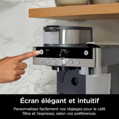 Ninthtja Prestige 2-en-1 Café filtre et Capsules avec mousseur intégré