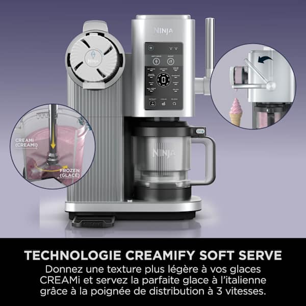 Machine à glace à l’italienne Ninthtja CREAMi Scoop & Swirl​ 13-en-1