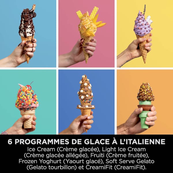 Machine à glace à l’italienne Ninthtja CREAMi Scoop & Swirl​ 13-en-1