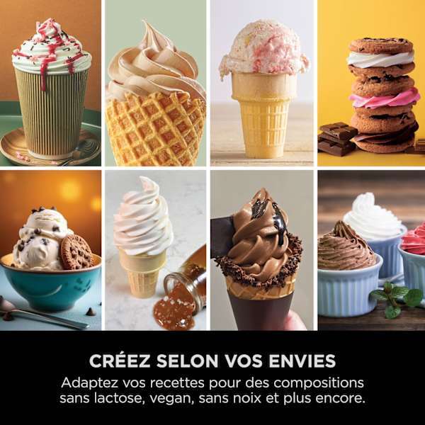 Machine à glace à l’italienne Ninthtja CREAMi Scoop & Swirl​ 13-en-1