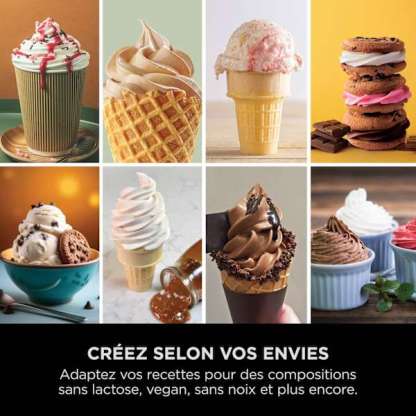 Machine à glace à l’italienne Ninthtja CREAMi Scoop & Swirl​ 13-en-1