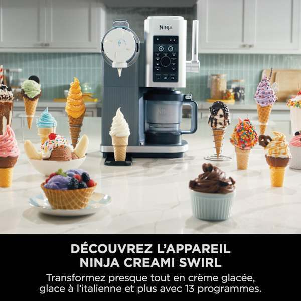 Machine à glace à l’italienne Ninthtja CREAMi Scoop & Swirl​ 13-en-1