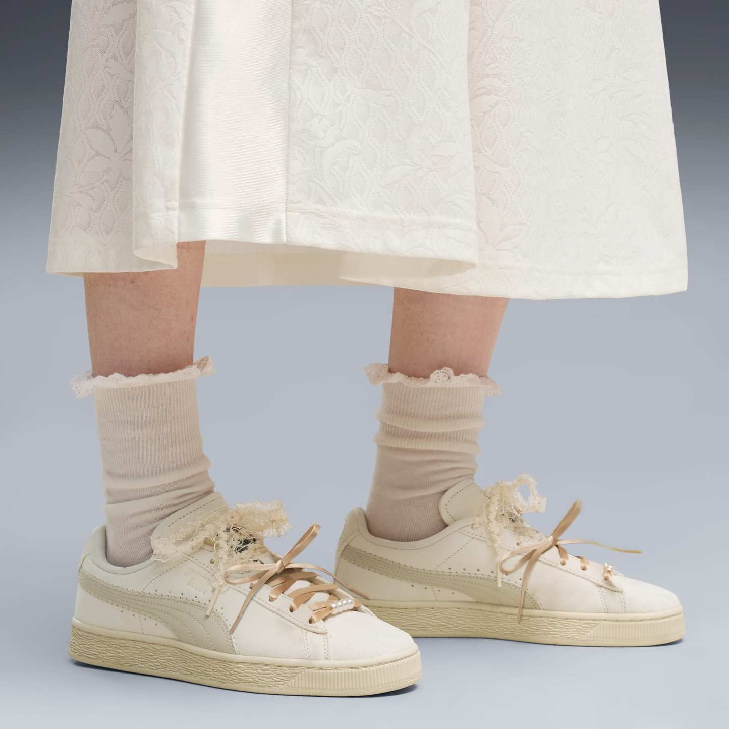 Sneakers Suede Bloom Femme - Frosted Ivory-Silver Fog