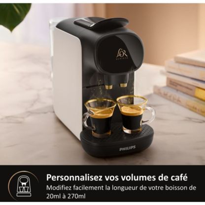 Cafetière à dosette PHIthtLIPS LM9012/00 L'Or Sublime Blanc Satin