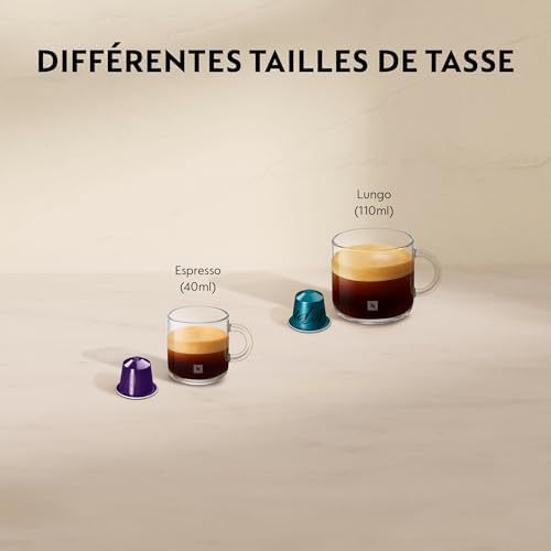 De'Longhi Nespresso Inissia EN80.B, Machine à Café Automatique, Machine à Capsules pour une Seule Tasse