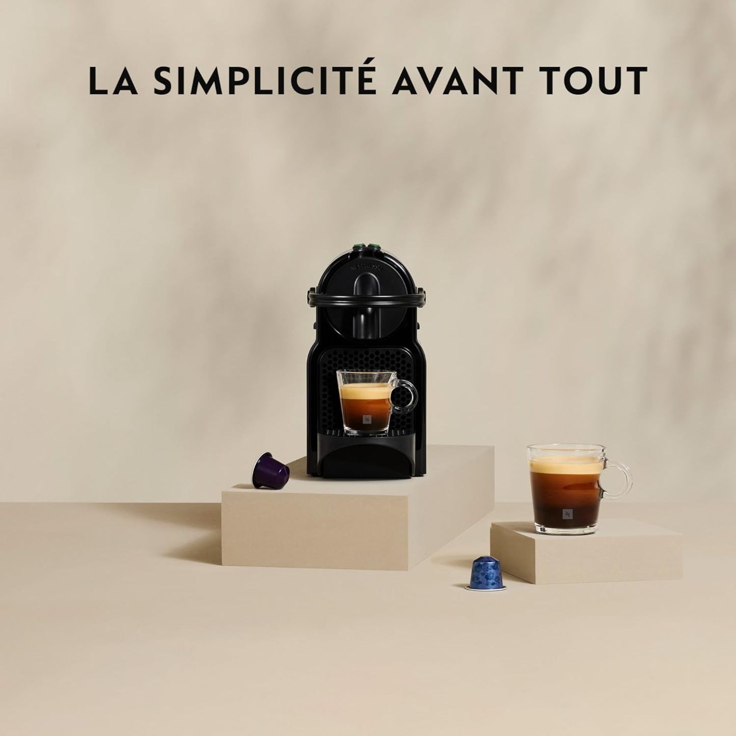 De'Longhi Nespresso Inissia EN80.B, Machine à Café Automatique, Machine à Capsules pour une Seule Tasse